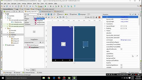 Rotating Image Button in  Android Studio.