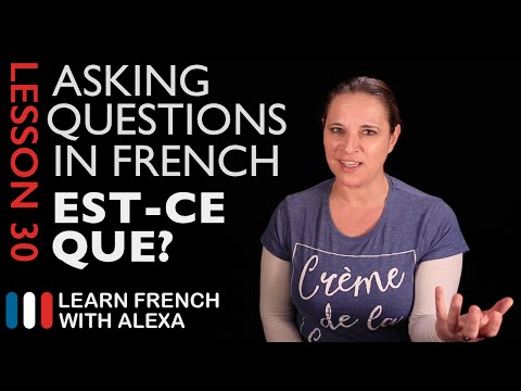 Alexa, from https://learnfrenchwithalexa.com, teaches a lesson on asking questions with est-ce-que in this ‘how to speak french’ video lesson. http://lfwa.co...