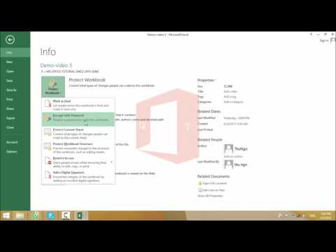 Đặt và gỡ bỏ mật khẩu file và bảng tính EXCEL