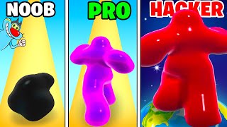 NOOB vs PRO vs HACKER | In Blob Run 3D | With Oggy And Jack | Rock Indian Gamer |