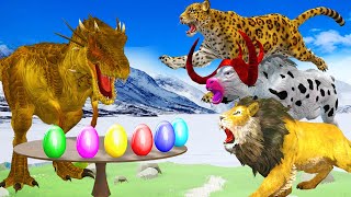 Who is The Fastest Lion Leopard Mammoth Cow Monkey Vs Zombie Dinosaur Wild Animals Running Race Game