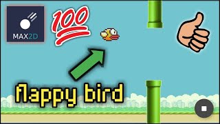 how to make flappy bird game in 5 min || max 2d tutorial screenshot 5