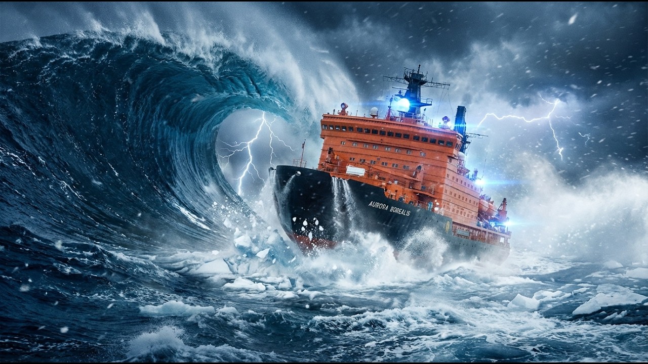 MEGA TSUNAMI vs Arctic Icebreaker Ship | Extreme Ocean Survival Simulation (AI VFX)