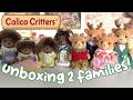 my first CALICO CRITTERS! unboxing the reindeer and hedgehog families 🦔🦌