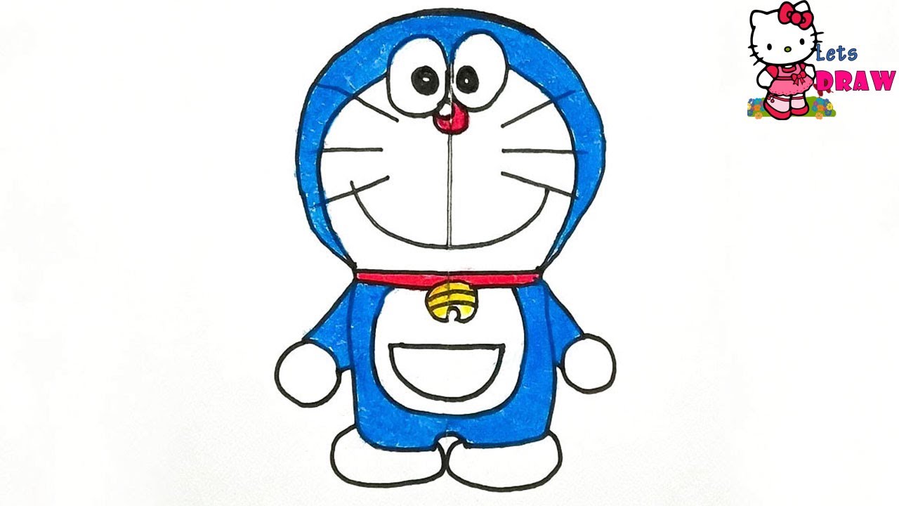 How To Draw Doraemon Step by Step  2 Examples  Video