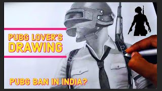 drawing Pubg characters step by step|Pubg drawing|pubg banned in india|how to draw Pubg helmet|PUBG
