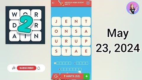 WordBrain 2 Middle Ages Event Day 11 May 23, 2024 Solution