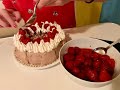 業務スーパーの長方形のショコラケーキが誕生日ケーキに大変身！驚きの結果に☆低予算で見た目も味も最高すぎる！このやり方超オススメです！