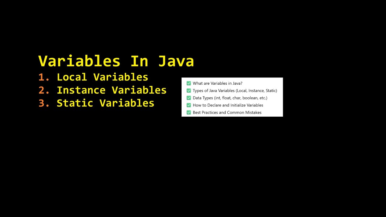 Java Variables Explained | Types, Declaration & Initialization | Java ...