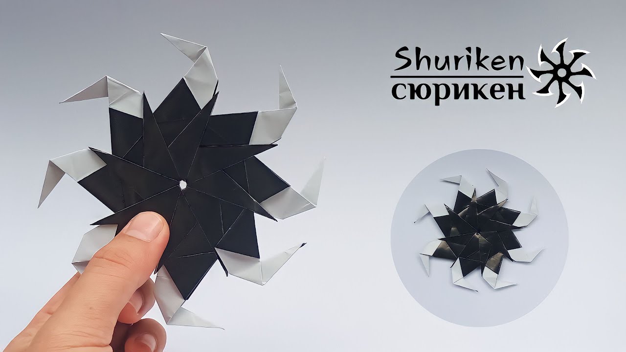 How to make paper ninja star 8 pointed v2 shuriken origami youtube