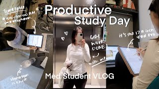 STUDY VLOG 💌 a day of cramming for med school exams, studying at home