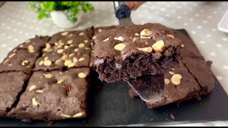 ألذ براونيز بمكونات في كل بيت / الوصفه الأصليه The best fudgy brownie recipe 