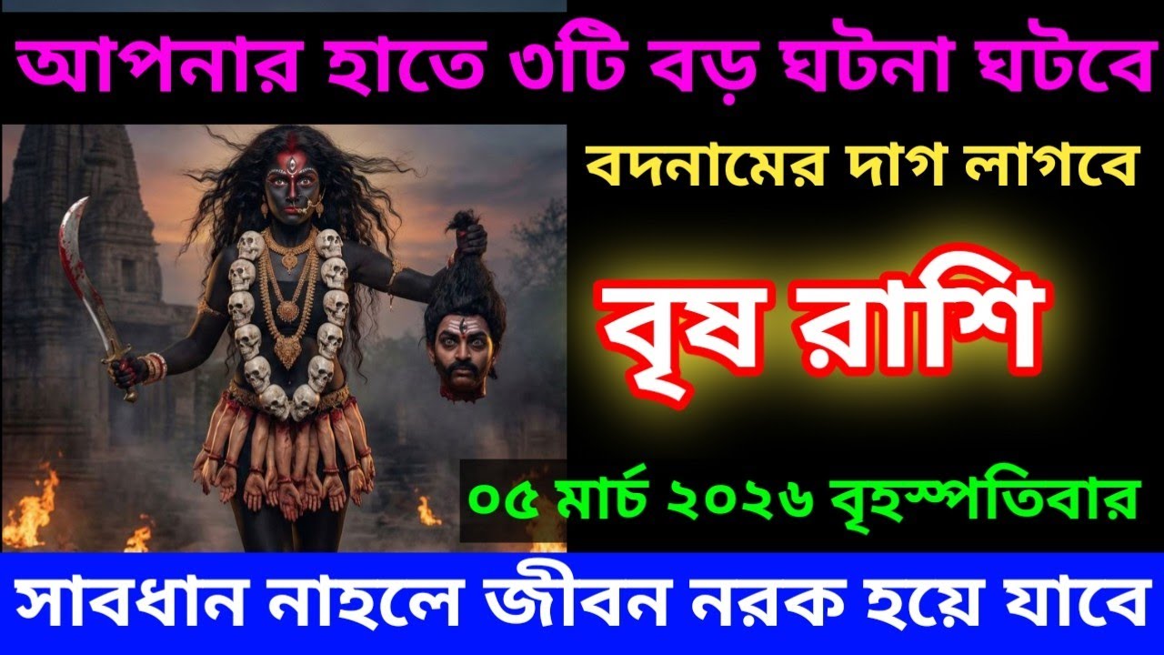 বৃষ রাশি ♉ আপনার হাতে ৩টি বড় ঘটনা ঘটবে বদনামের দাগ লাগবে #vrishrashifal #taurus 