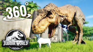 360 video Jurassic Park VR TRex Dinosaur Eats | Jurassic World Evolution JWE