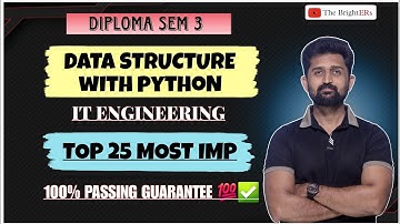 DATA STRUCTURE WITH PYTHON TOP 25 MOST IMP QUESTIONS FOR GTU EXAM | GTU DIPLOMA ENGINEERING SEM 3