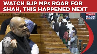 Lok Sabha Chaos On Cam: Watch BJP MPs Roar For Shah As Opposition Does This Amid HM's Fiery Speech