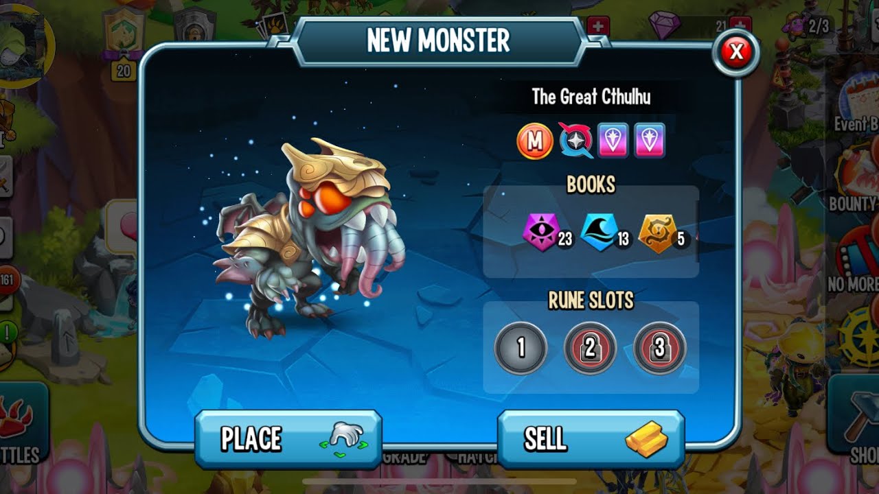 Hatching Mythic “The Great Cthulhu” Monster Egg and Leveling it up in Monster  Legends! - YouTube