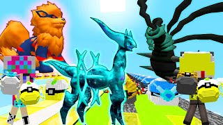 CUỘC CHIẾN ĐƯỜNG ĐUA LUCKY BLOCK GIRATINA ARCEUS VÀ DIALGA NHỮNG HỆ THẦN SIÊU MẠNH YETI LIỆU THẮNG ?