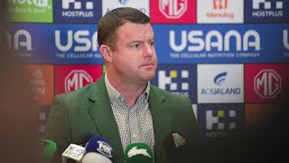 Rabbitohs CEO, Blake Solly addresses media regarding new coaching direction