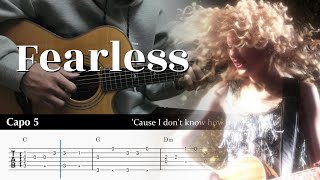 PDF Sample Fearless - Taylor Swift Fingerstyle Guitar guitar tab & chords by Yuta Ueno.