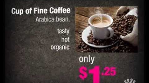 Digital Signage - Regal Coffee - Video Promo Content
