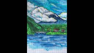 i finished my mt fuji art :D (pt 1 got blocked for copyright 🥀) #art #mtfuji #markers #pt2