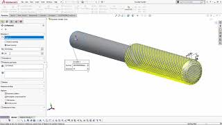 SOLIDWORKS  Modelling Diamond Knurls