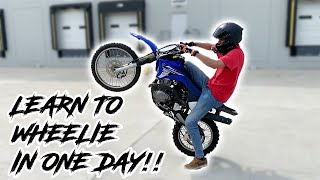 WE TAUGHT HIM HOW TO WHEELIE IN ONE DAY! ( He Did Great )!!