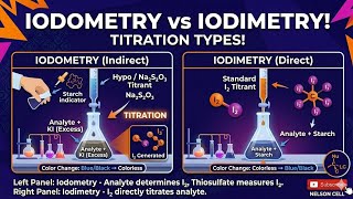 Iodometry and iodimetry|What is the difference between iodimetry and iodometry Iodometry and iodimetry|What is the difference between iodimetry and iodometry