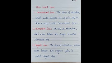 non-contact forces|gravitational force| electrostatic force|magnetic force