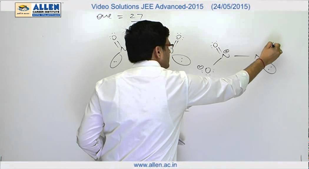 IIT-JEE Advanced 2015 Video Solution by ALLEN – Chemistry (Paper-1) Q. No. 27,28 (Paper Code-6) neet coaching in indore
