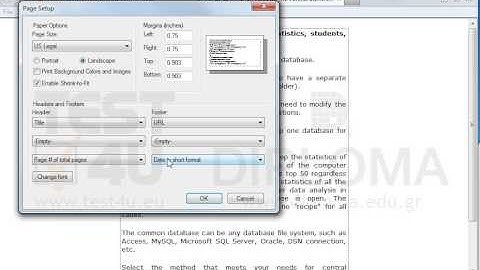 Change the orientation of the printed page into Landscape and then print the page to the default...
