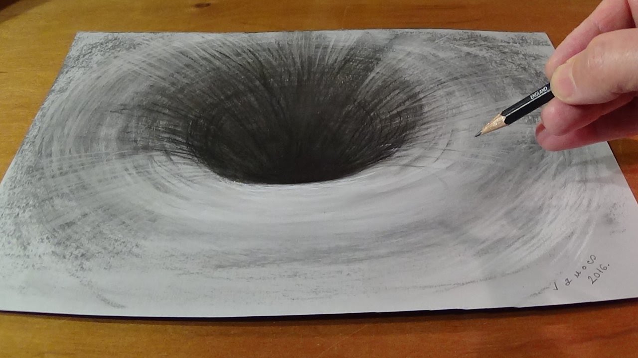 Drawing a 3D Black Hole How to Draw Round Hole