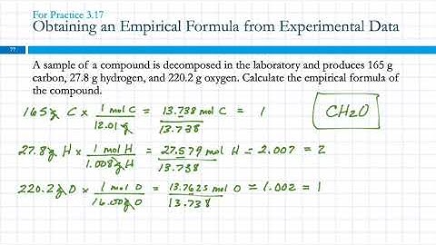 3.10 Determining a Chemical Formula from Experimental Data