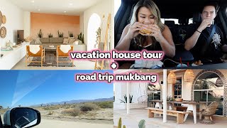 vacation house tour + road trip mukbang!!