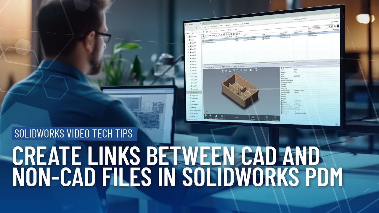 Create Links Between CAD and Non-CAD Files in SOLIDWORKS PDM - YouTube