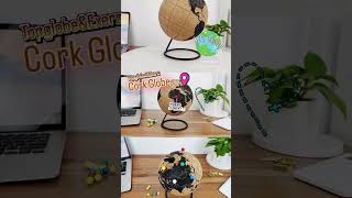 Via Topglobe Cork Globe Pin Your Past, Dream Your Next.