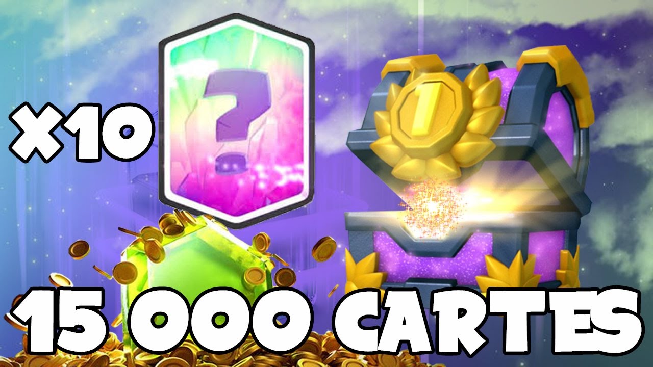 MEGA PACK OPENING COFFRE DE TOURNOI 15 000 CARTES DISPARU !!! 10  LEGENDAIRES !!! - Clash Royale - - 