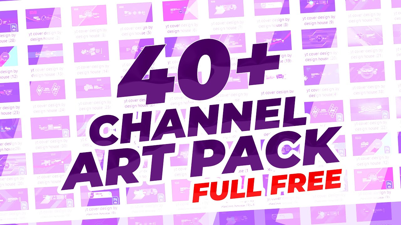 Download Free YouTube Channel Art Template 2023 PSD TOP YouTube Banner Arts Template for