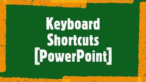 Keyboard shortcuts for Powerpoint Slideshow | Pen shortcut | Highlighter