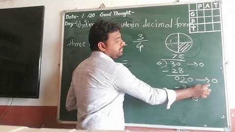 Writing half, quarter, three quarters and one and quarter in decimal form and problem set 40