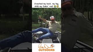 Crunched my back, my leg, AND my fishin' rod!  #Funny #Bloopers #BillDance