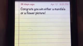 Congrats @YourLocalSonicColorsFangirl! You win either a mandala or a flower picture!