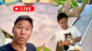 [LIVE] Hanging Out in the Backyard Skatepark! @JasonParkSucks