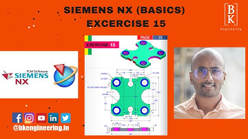 Siemens NX Basic Exercise 15 | Part Modelling | Mechanical Engineering | BK Engineering