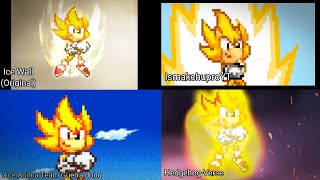Comparando sprite animations de super sonic frontiers