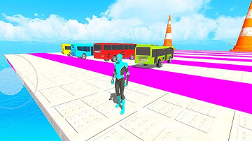Bus Stunt Racing 3D Simulator - Impossible Bus Mega Ramp Driving - Android iOS GamePlay #03