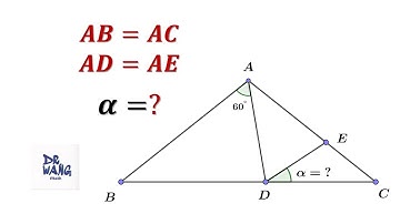 Can You Find Angle 𝜶?  | Olympiad Math