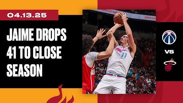 Jaime Jaquez Jr. 41 PTS 10 REB 7 AST | Washington Wizards vs. Miami HEAT | April 13, 2025