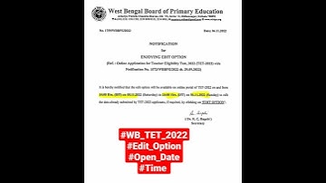 #wbtet #2022 #Edit #Option #Open #FormCorrectionwbtet2022 #education